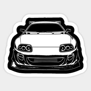 White GR Supra MK4 Sketch Art Sticker